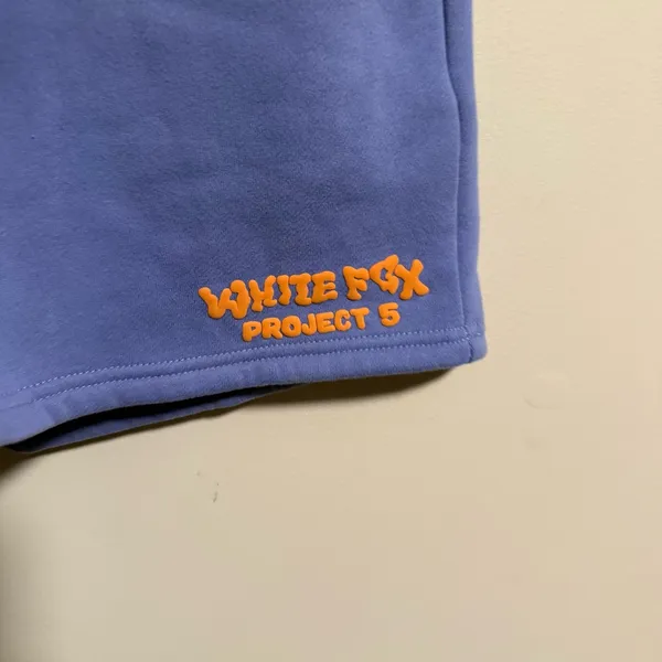 White Fox Project 5 Blue and Orange Lounge Sweat Short- Size Large - Image 3