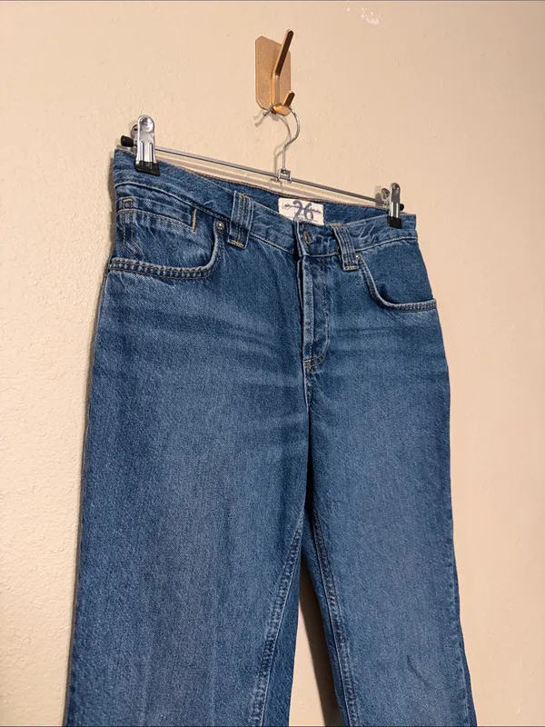 Free People We The Free CRVY Siren Low Rise Straight Leg Jeans Size 26 - Image 5