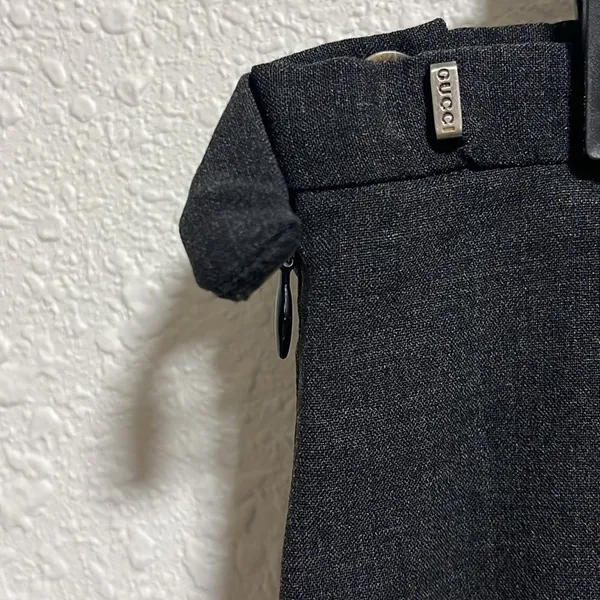 GUCCI Vintage Grey Knee-Length Skirt Size‎ Medium/ 6 Lined, Classic Style - Image 6