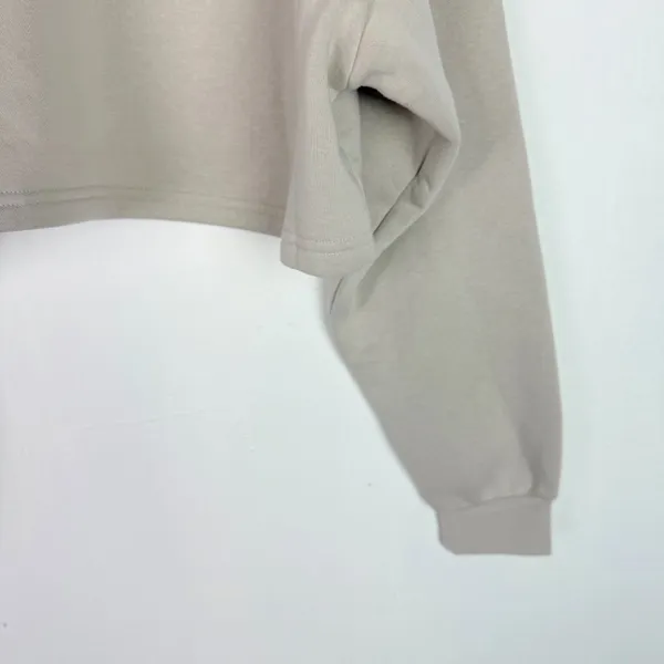 NWT IVL Collective Cropped Crewneck Sweatshirt Cotton Fleece Stone Size Medium M - Image 10