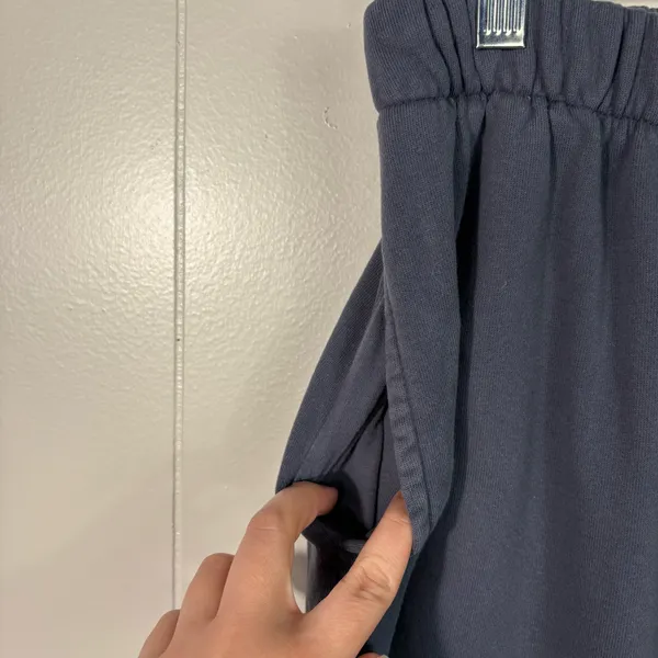 Brandy Melville Washed Blue Fleece Lined Elastic Waist Jogger Sweatpants OS OSFM - Image 2