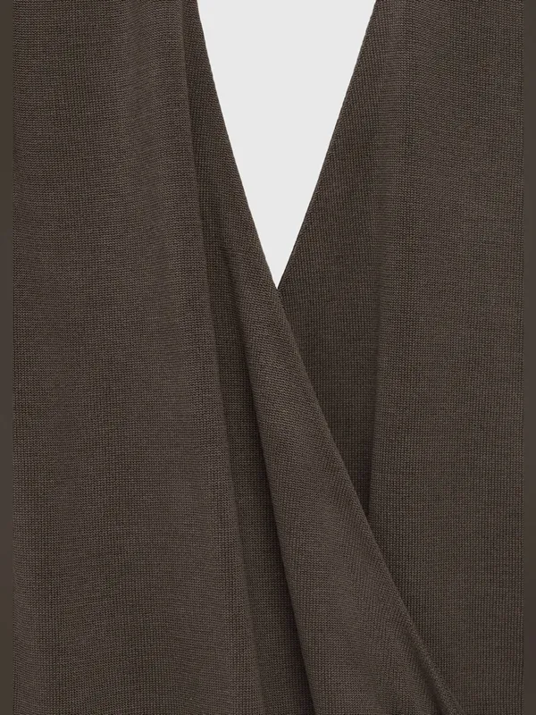 MANGO MNG - NWT Sleeveless Halter Wrap Top asymmetrical hem Brown - Image 5