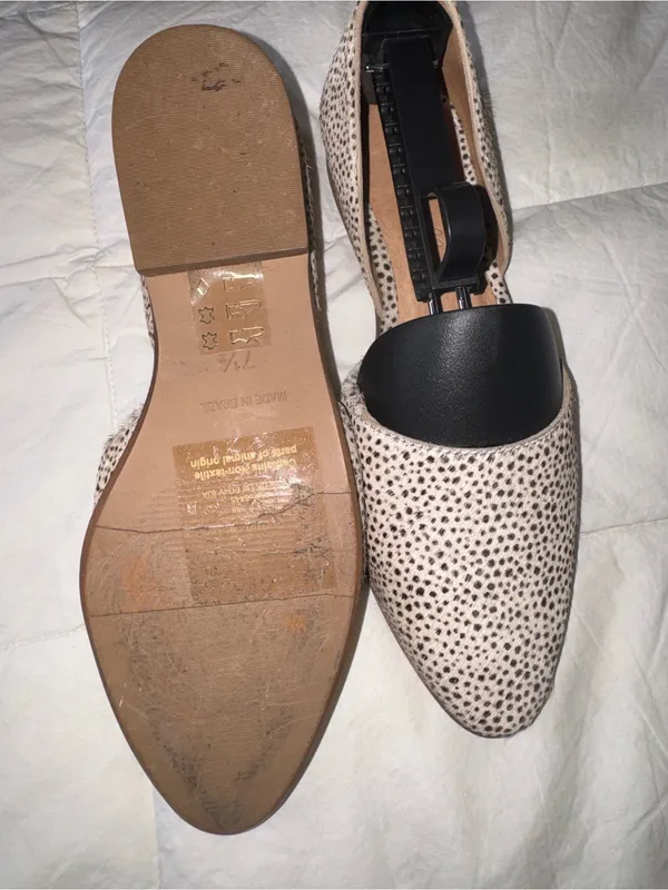 Madewell Black Vamp Spotted Cream Loafers - Image 9