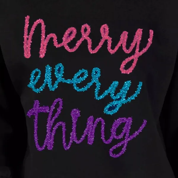 State Of Mine Sparkle Tinsel Merry Everything Sweatshirt W1421 Sz L - Image 6