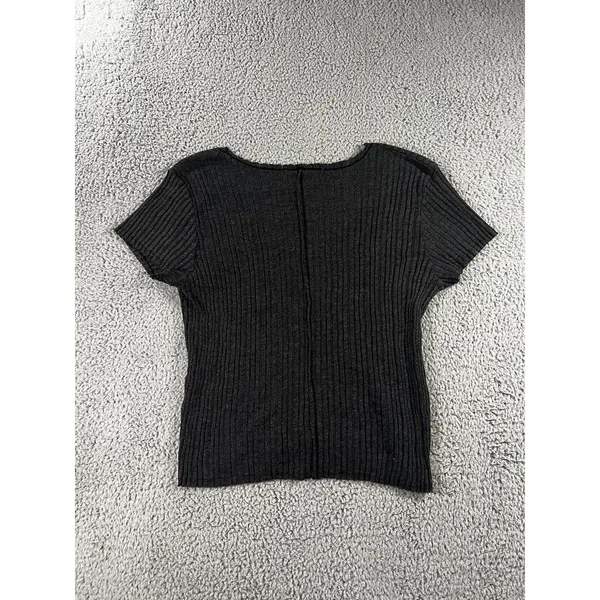 Project Social T Shirt Women Small Deep V Neck‎ Basic Capsule Lagenlook Coastal - Image 2