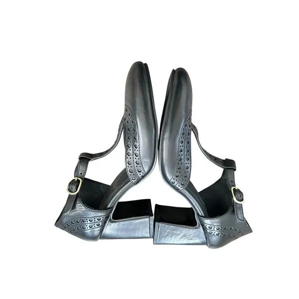Diba True Juke Box Leather T-Strap Pumps Black Size 9 - Image 7
