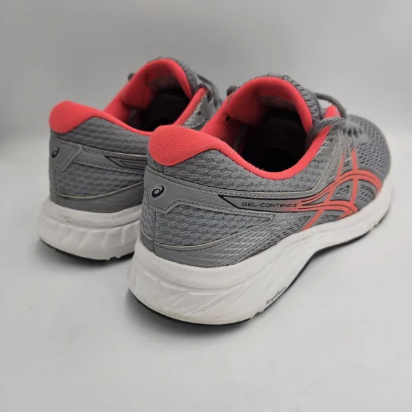 Asics Running Shoes Women 8 Wide Gel Contend 6 Gray Low Top Gym Trainers Sneaker - Image 2