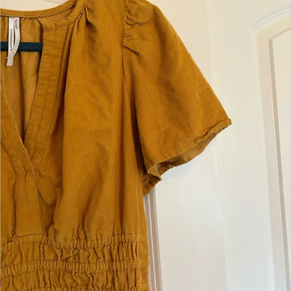Anthropologie Golden Mini Dress - Image 4