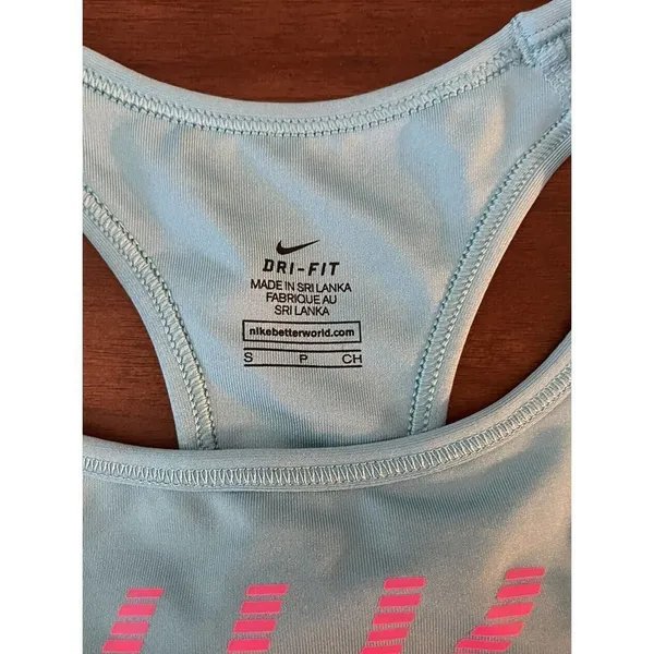 Nike DRIFIT Victory Compression Medium-Impact Sports Bra Size SmallBlue Pink - Image 3
