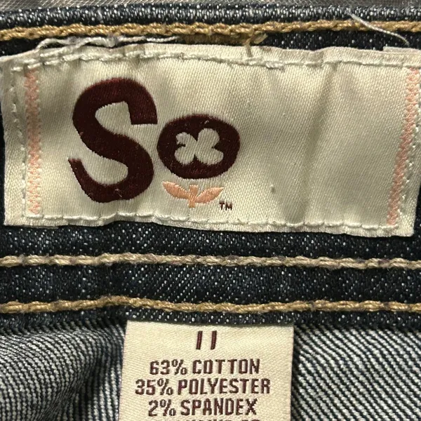 SO Jeans Women Dark‎ Wash Bootcut Stretch Denim Pants Size 11 - Image 9