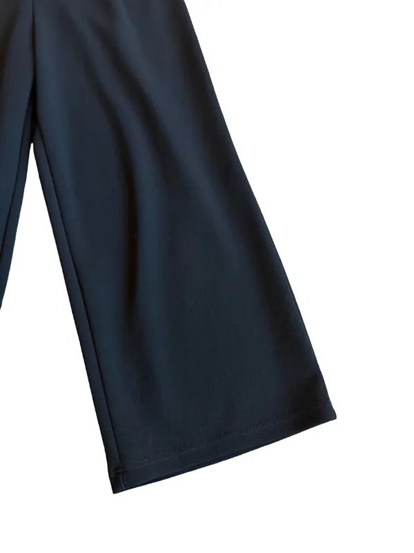 Anthropologie Black Sleeveless Jumpsuit Black Wide Leg Dress Up Down SIze Small - Image 2