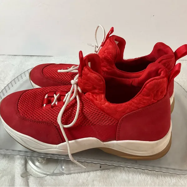 Gianni Bini Rizwell Lace-Up Red Sneakers women’s 8.5 leopard print‎ casual shoe - Image 11