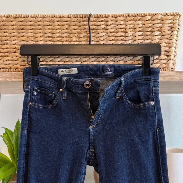AG Adriano Goldschmied "The Legging" Super Skinny Dark Wash Jeans, 25 - Image 5