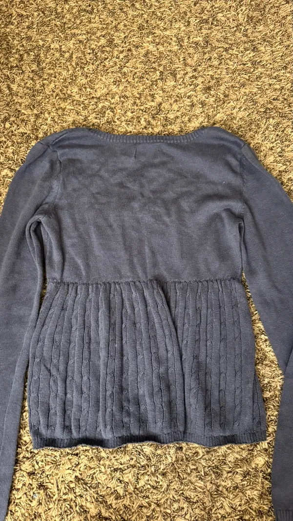 Hollister Babydoll Top Long Sleeve Blue - Image 7