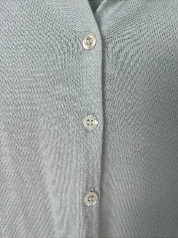 J. Crew Women's Lightweight Baby Blue 100% Merino Wool Button-Up Cardigan - Image 2