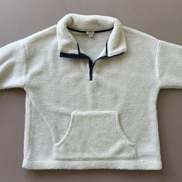 J.Crew Sherpa popover Quarter Zip jacket - Image 6