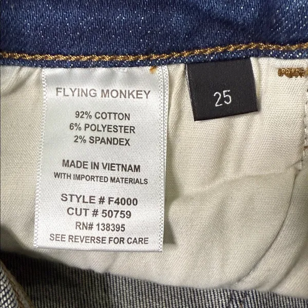 Flying Monkey Dark Blue Distressed Skinny Jeans - Image 10
