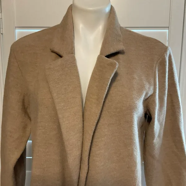 Women's Tan Cardigan Sweater Size L - Image 2