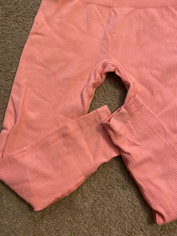 Bo+Tee Peach/Light Pink leggings - Image 2