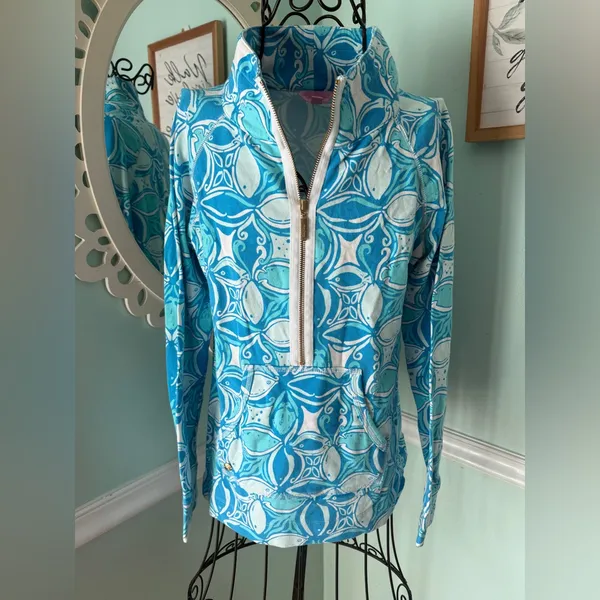 Lilly Pulitzer Skipper Popover-Ariel Blue‎ s turquoise - Image 2