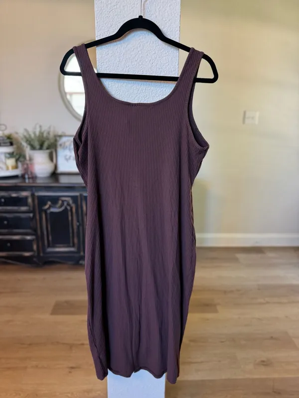 A New Day Women's Ribbed Button-Front Midi Tank Dress - Image 5