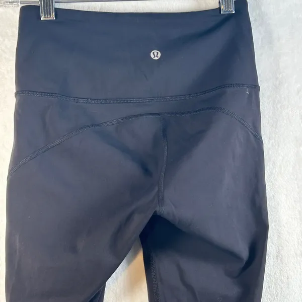 Lululemon Align High Rise Crop Flare Leggings Black Size 4 Perforated Detail‎ - Image 6