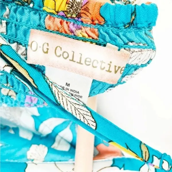 OG COLLECTIVE Floral Summer Crop‎ Top Size Medium - Image 5