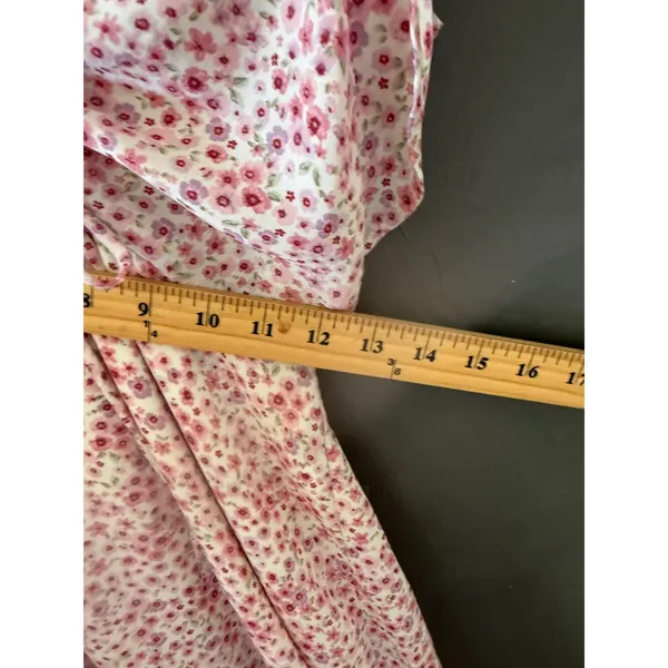 Monteau Womens XS Pink Floral Ruched Flutter Mini Dress Kentucky Derby‎ Feminine - Image 6