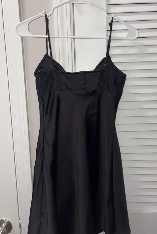 Black Silk Urban Outfitters Dress - Image 2