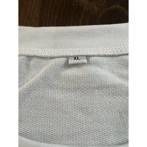 Women's XL‎ Lightweight Long Sleeve Sweatshirt Crewneck Ghost Halloween White - Image 5