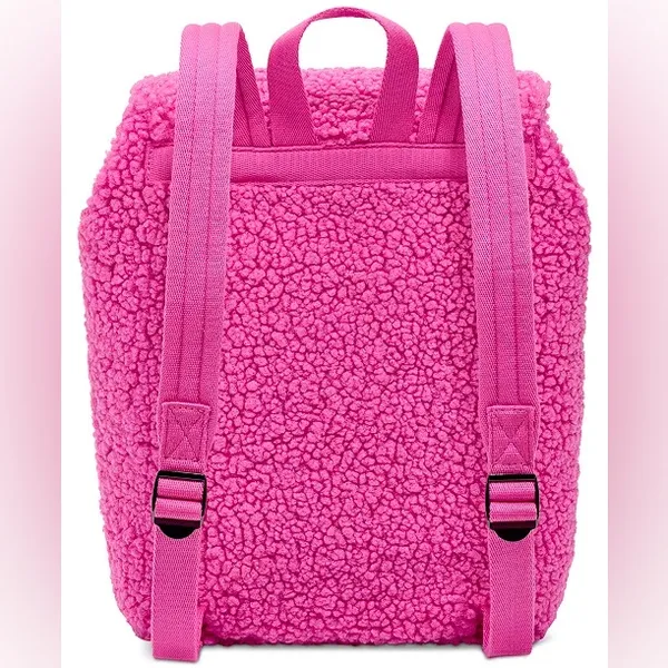 NWT UGG Inara Medium Faux-Sherpa Backpack UGGfluff Fuchsia Pink - Image 3