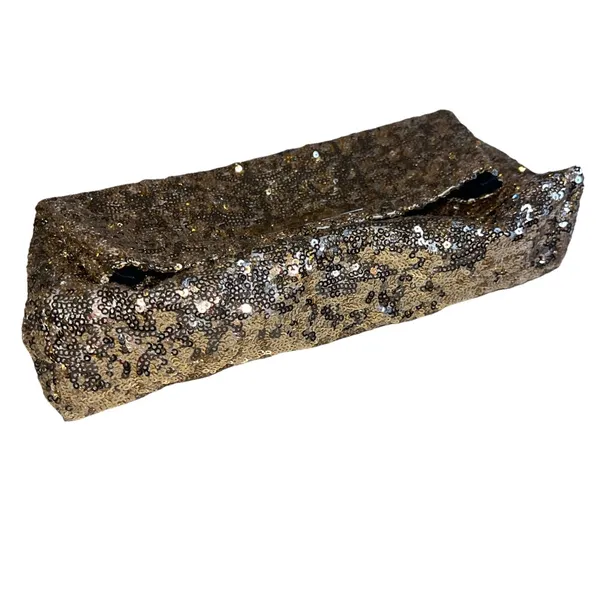 Victoria's Secret Angel Gold Sequin Foldover Clutch‎ Cosmetic Bag NWT Gold Glam - Image 12