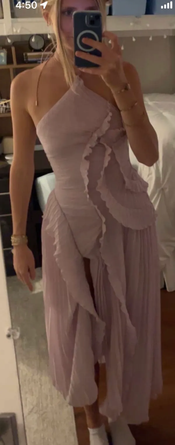 Purple Maxi Dress Pink - Image 3