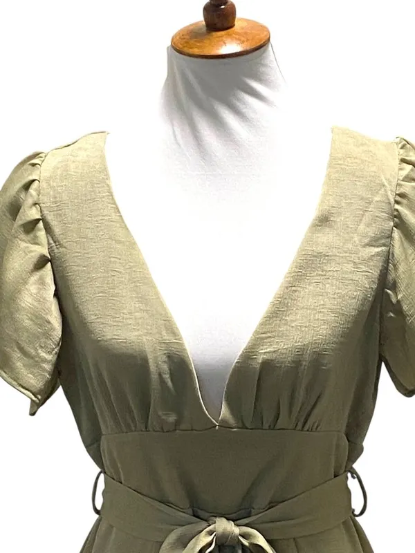 Petal & Pup Orin Wide Leg Jumpsuit Beige Size 8 NWT Neutral Coastal Boho Wedding - Image 6