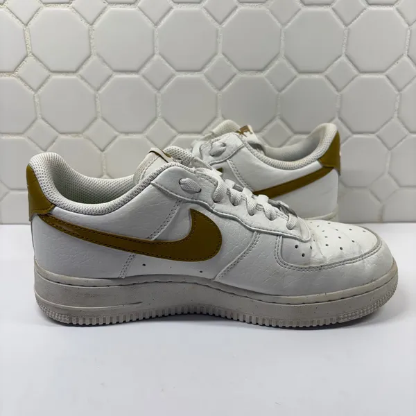 Nike Air Force 1 Sneakers Womens 8 White Bronze DV3808-101 Low Top - Image 7