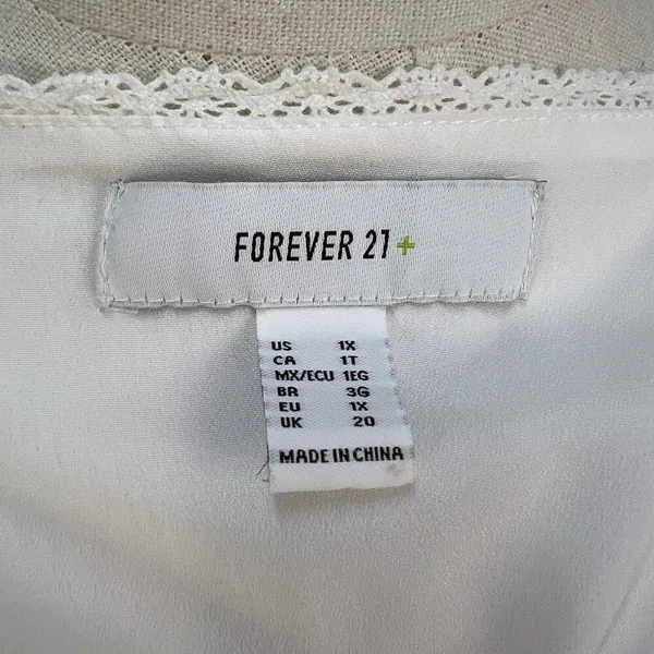 Forever 21 Cross Stitch Floral embroidered Maxi Dress White Rayon - Image 4