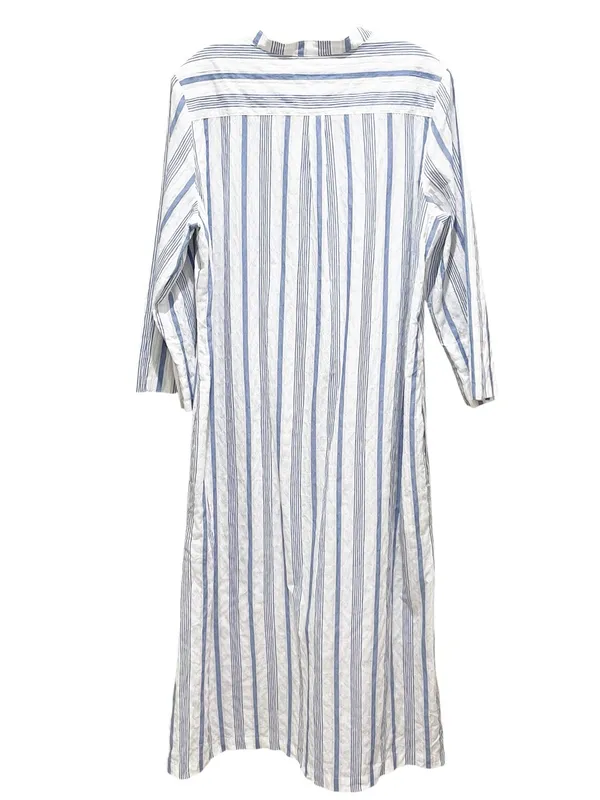 Everyday Ritual Tracey Stripe Cotton Nightgown Blue White Women’s Size Medium - Image 5