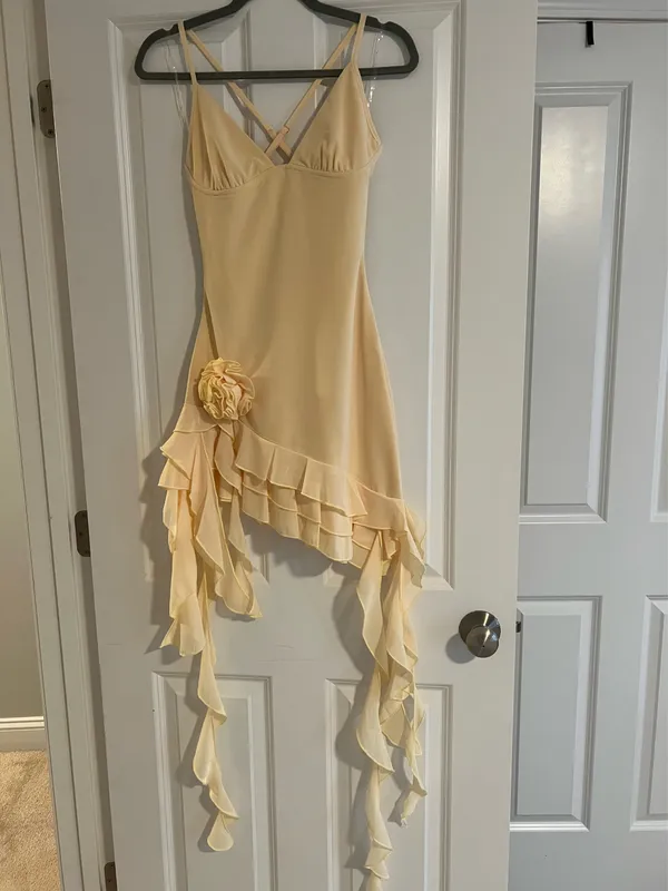 Baby boo Lilabelle Mini Dress - Lemon - Image 4