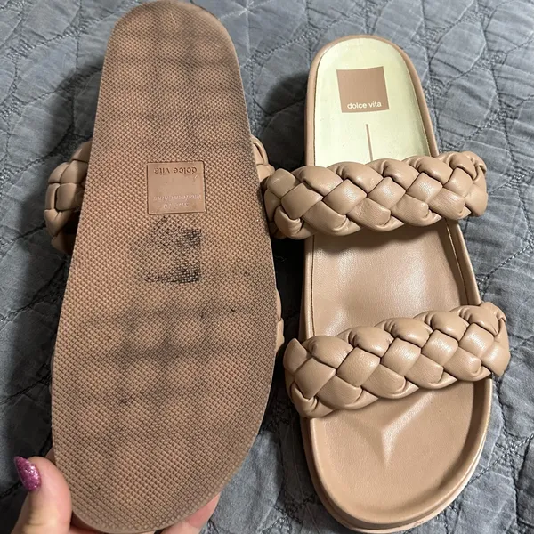DOLCE VITA Signe BRAIDED Sandals 10 Tan - Image 4