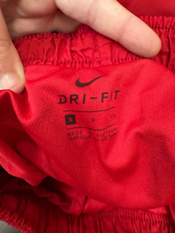 Nike Dri-Fit Red and White Athletic Shorts Size Small - Image 4