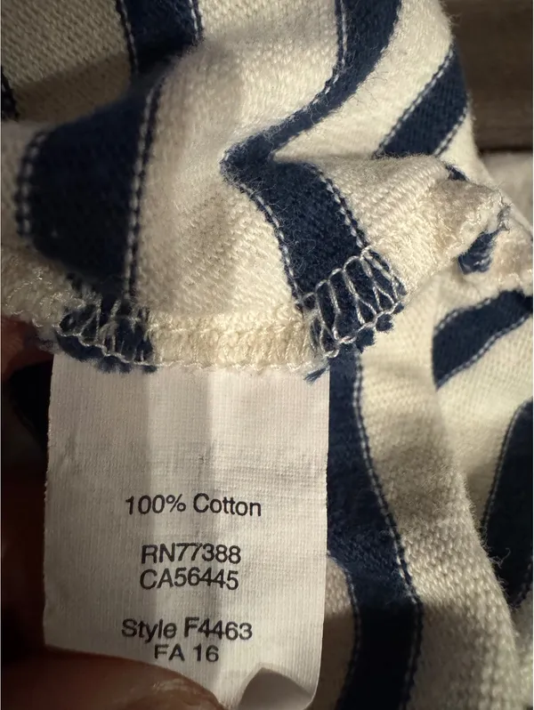 Madewell Women's Striped Long Sleeve Cotton Top XXS - Image 5