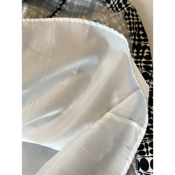 Calvin Klein Black‎ White Pleated Sheath Dress Career Sleeveless Size 8 P Belted - Image 11