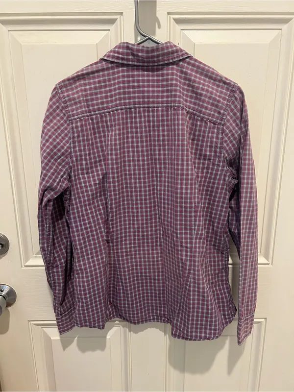 Carhartt Women’s Purple Plaid Button-Down Shirt - Image 2