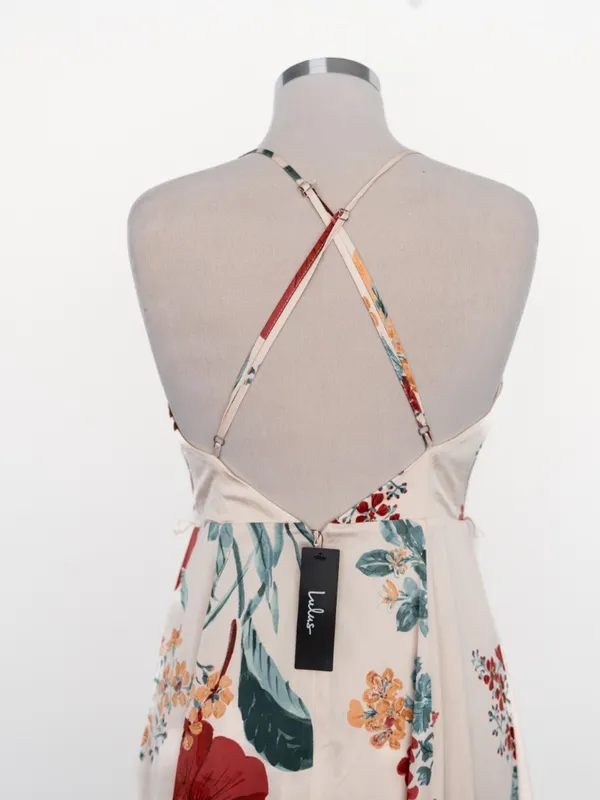 Lulus - Still The One Floral Faux Wrap Gown In‎ Cream Floral Print - Image 12