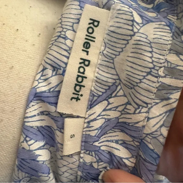 ROLLER RABBIT Ugyen Leaves Guy Button‎ Down Shirt Cotton Size Small - Image 5