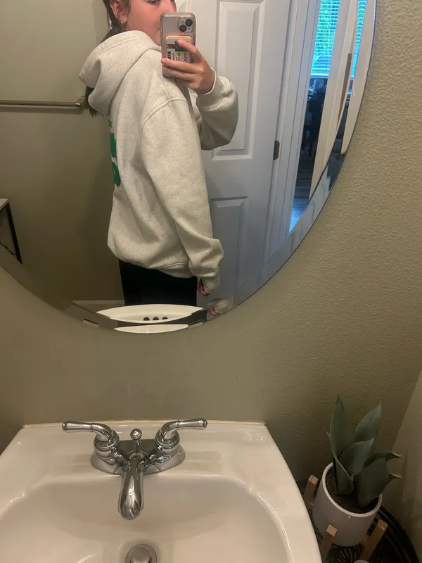 White Fox Hoodie Boutique Oversized green and grey - Image 2
