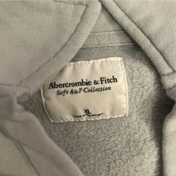 Abercrombie & Fitch Soft A & F Collared Polo Sweatshirt in Light Blue - Image 3