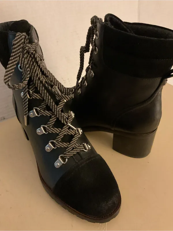 Sam Edelman women black combat Manchester boots US 9 - Image 13