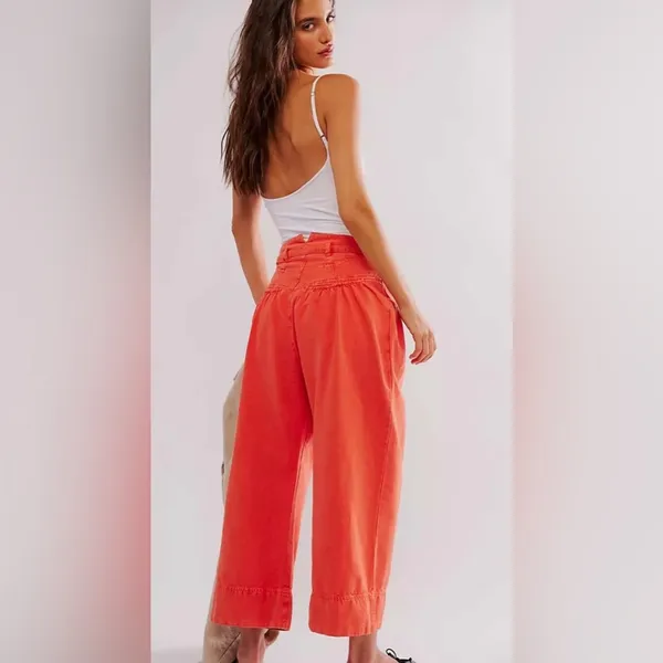 Free People Sweet Talk Chino Pant . NWT. Red mango - Image 3