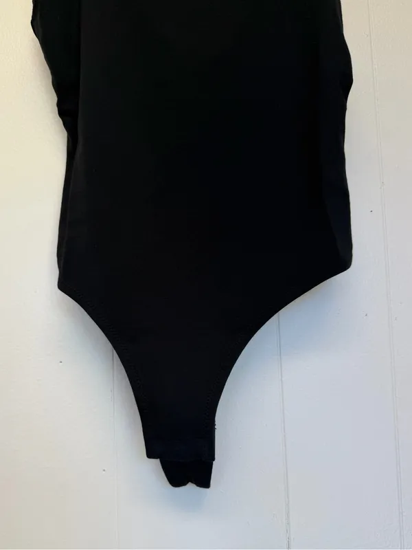 MADEWELL Black Tank Spaghetti Strap Thong Adjustable Body Suit Medium - Image 9